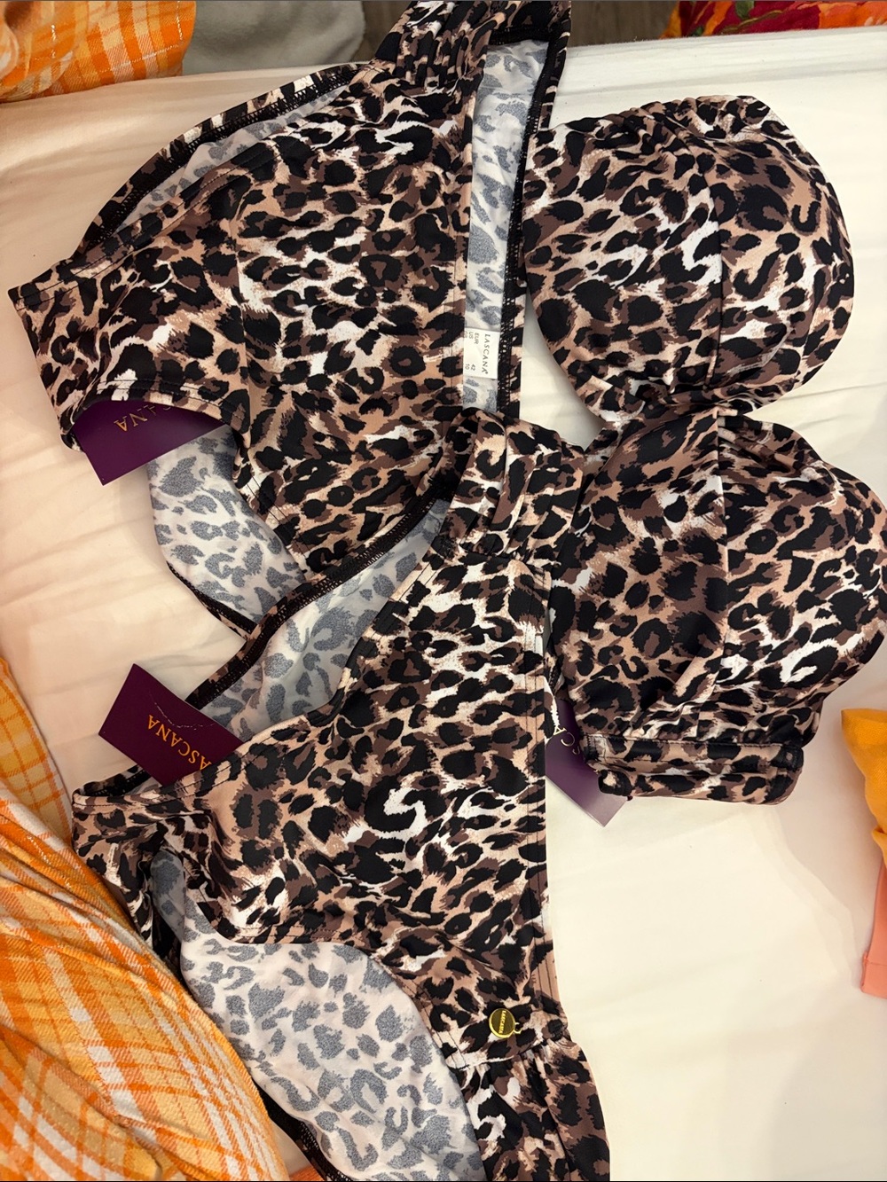 Lascana Leopard Print Push-Up Bikini Set - Brown